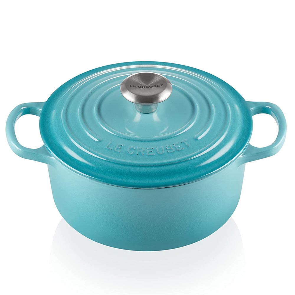 Le Creuset Evolution Cocotte de hierro fundido con tapa redonda 22 cm Azul Caribe