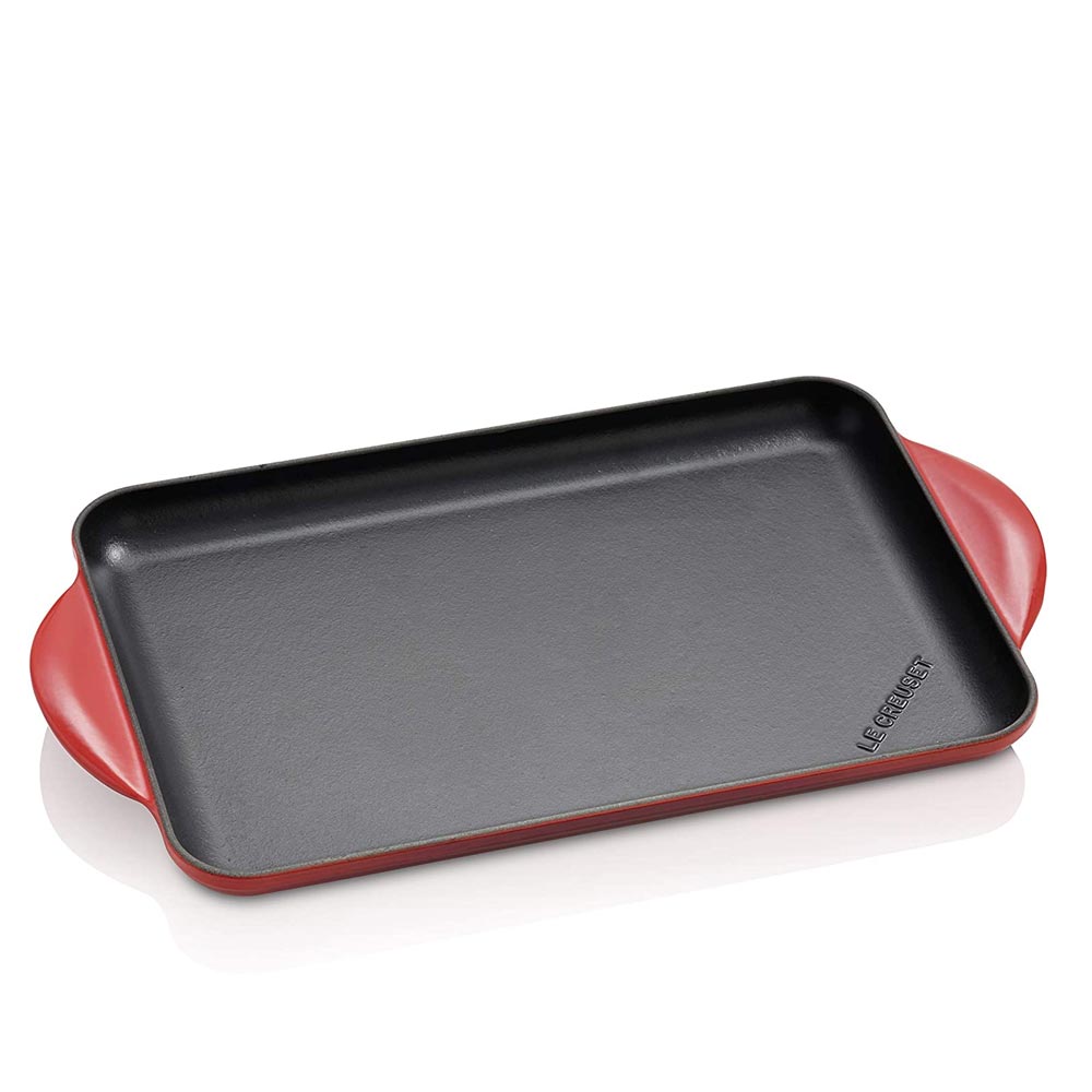 Le Creuset Parrilla rectangular 33 x 22cm rojo cereza