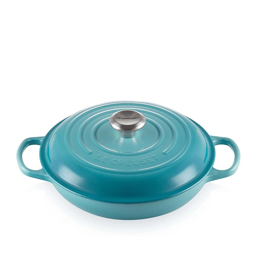 Caerola baja Le Creuset 26cm Azul Caribe