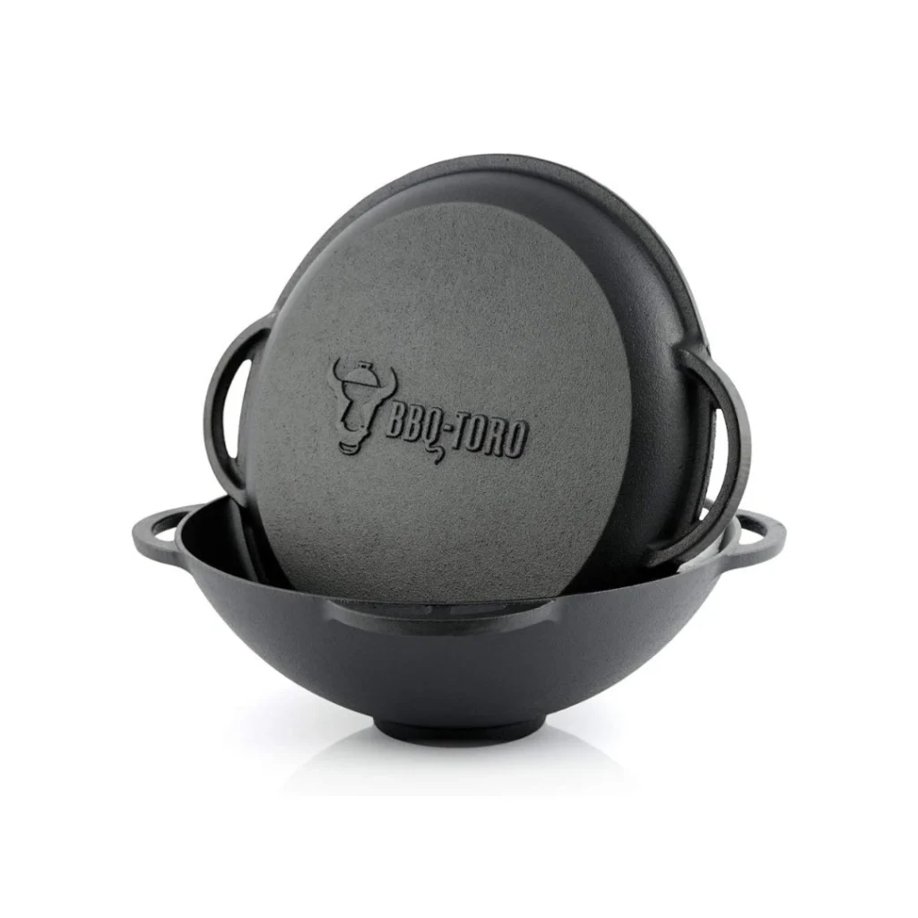 CHF BBQ Toro BBQ Toro Kazan con Asas y Tapa de Hierro Fundido 69 Litros