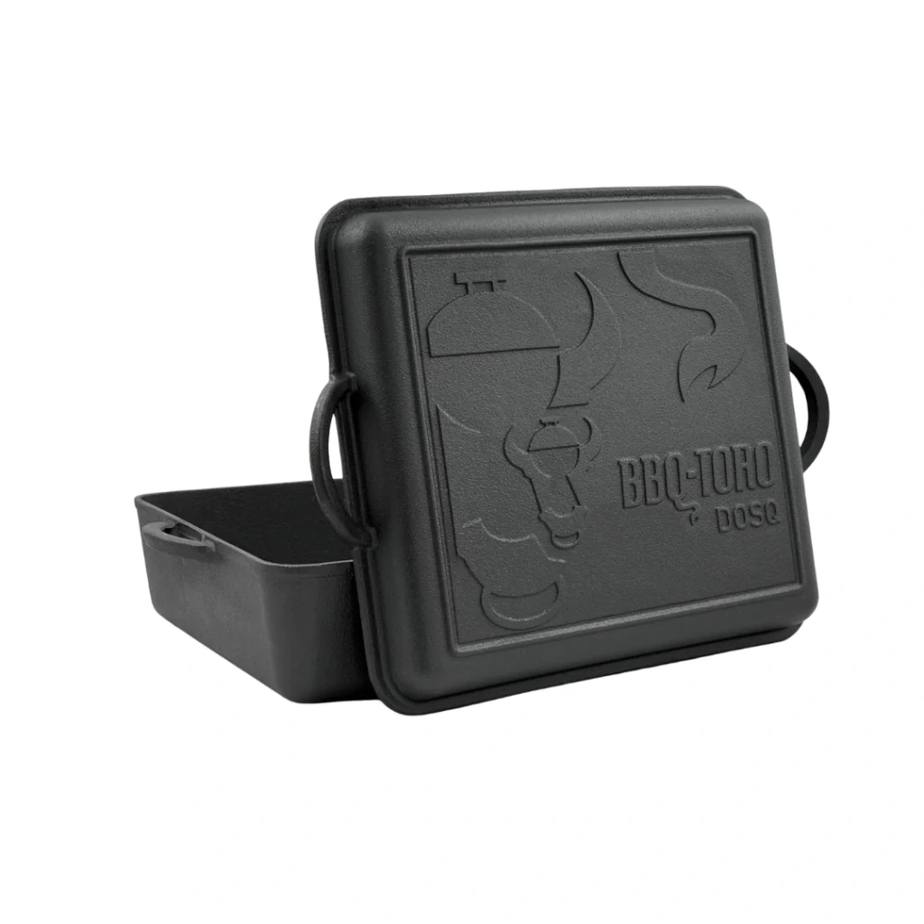 BBQ Toro Olla Rectangular de Hierro Fundido 9,5 litros Curado