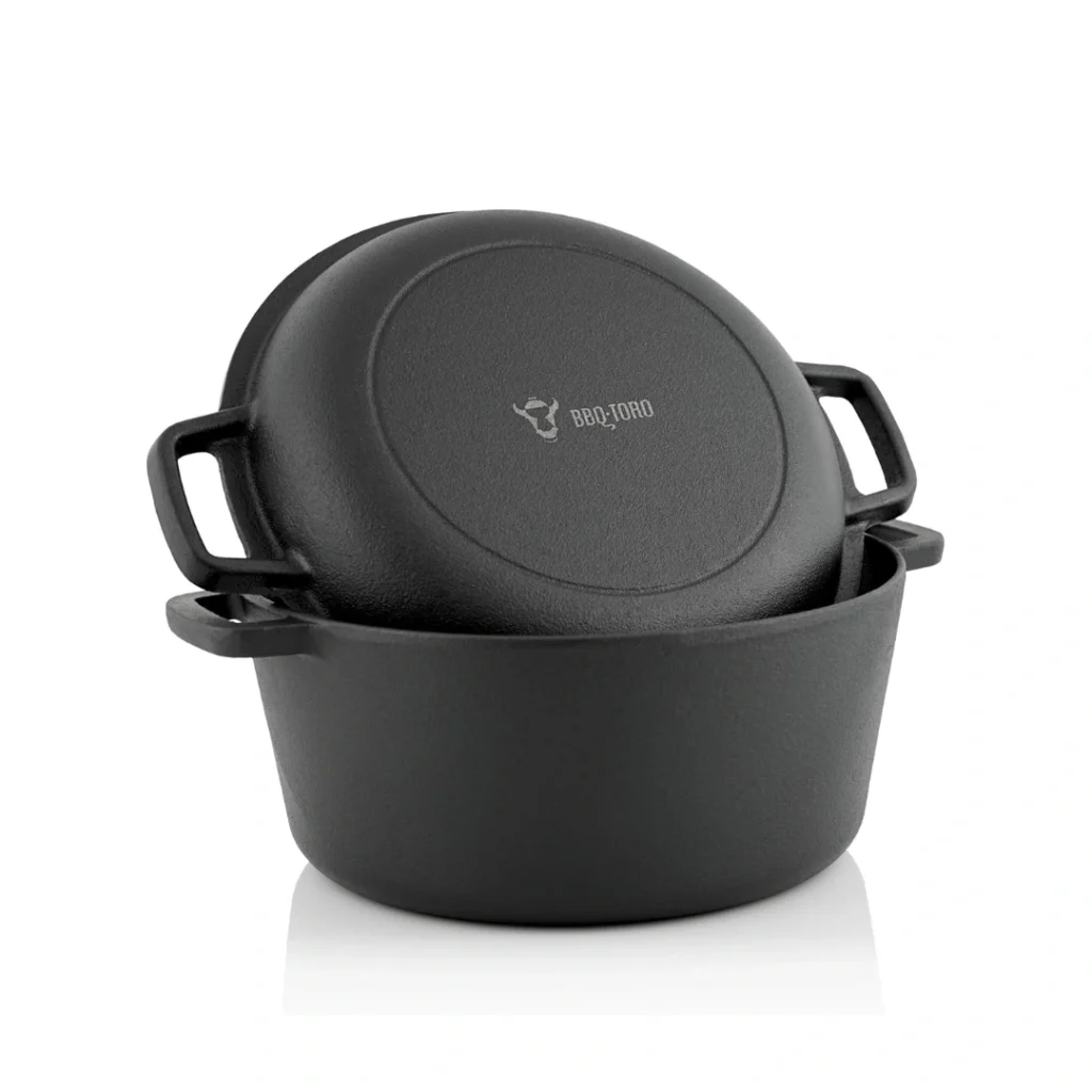 BBQ-Toro Olla de Hierro Fundido con Tapa 6,8L 26 cm diametro