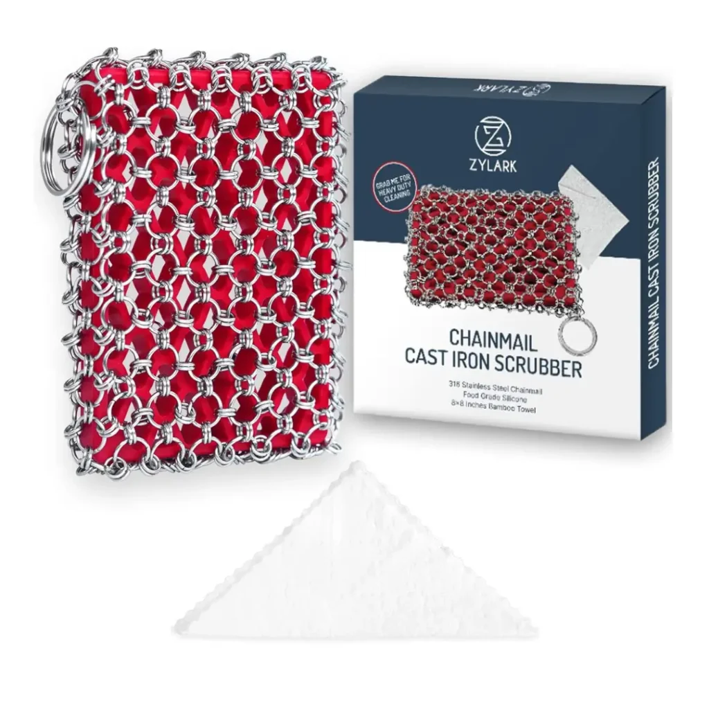 Esponja y Limpiador de Hierro Fundido